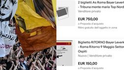 Roma-Bayer, torna la vergogna dei bagarini: biglietti in vendita fino a 750€