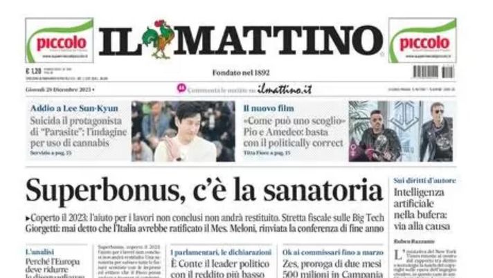 prima pagina il mattino