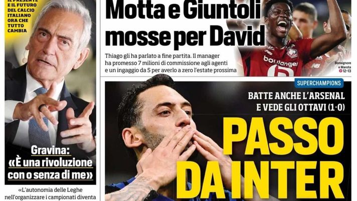 prima pagina corriere dello sport oggi