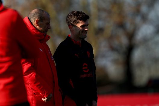 Christian Pulisic oggi a Milanello (Photo by Giuseppe Cottini/AC Milan via Getty Images) Tutti i nazionali in gruppo oggi a Milanello: le foto