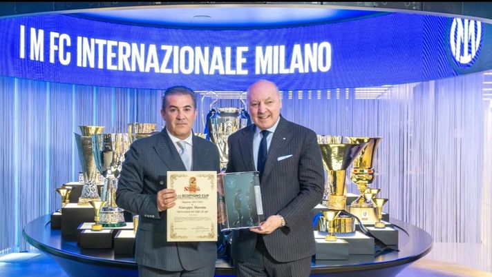 Inter, Premio Scopigno a Marotta e Lautaro: la consegna nella Sala dei Trofei - immagine 1