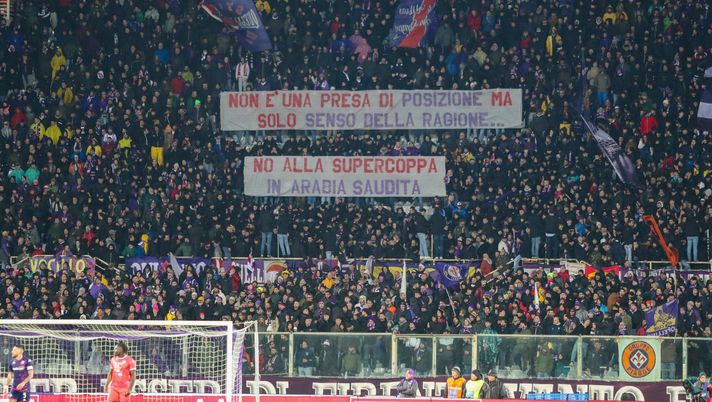 Altro striscione al Franchi: “No alla Supercoppa in Arabia” - immagine 1