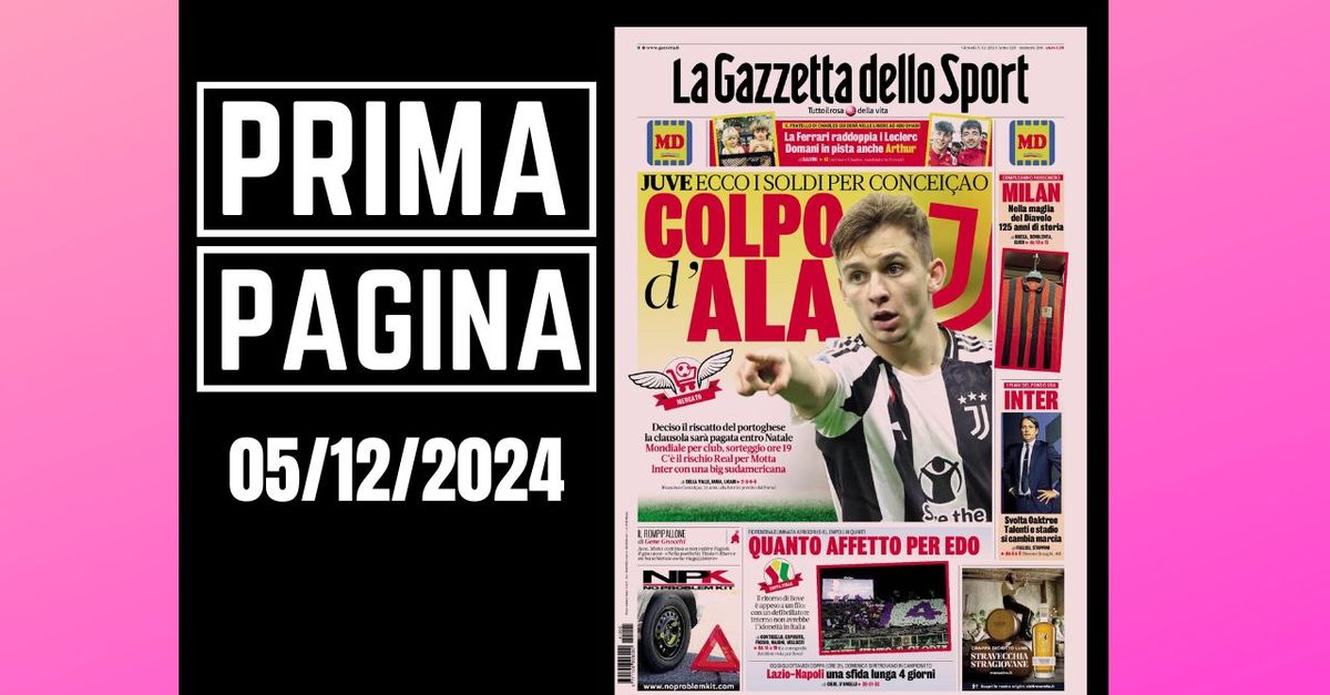 Prima pagina Gazzetta dello Sport: “Milan, nella maglia 125 anni di storia”