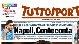 PRIMA PAGINA TUTTOSPORT OGGI: “Napoli, Conte conta”