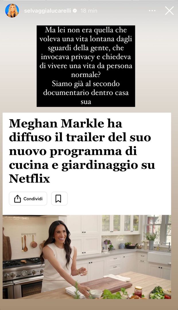 Nuovo programma di Meghan Markle su Netflix, la Lucarelli: “Ma non voleva privacy?”- immagine 2