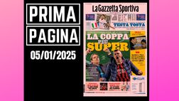 Prima pagina Gazzetta dello Sport: Derby Inter-Milan mai visto