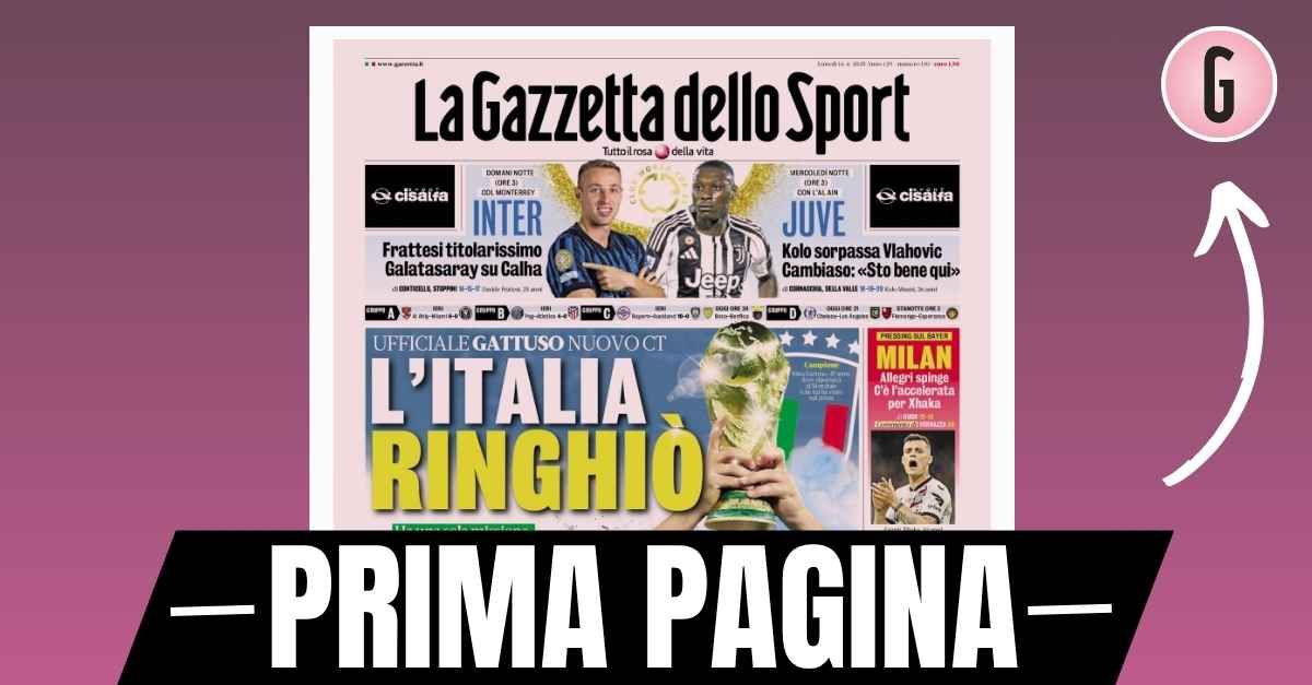 Prima pagina Gazzetta dello Sport: “Milan, Allegri spinge per Xhaka” Prima pagina Gazzetta dello Sport: “Milan, Allegri spinge per Xhaka”