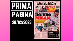 Prima pagina Gazzetta dello Sport: incubo Milan. Un bel Bologna rimonta