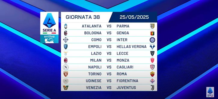 Serie A 24-25, il calendario completo: da Inter-Milan alla Juve, tutte le giornate - immagine 2