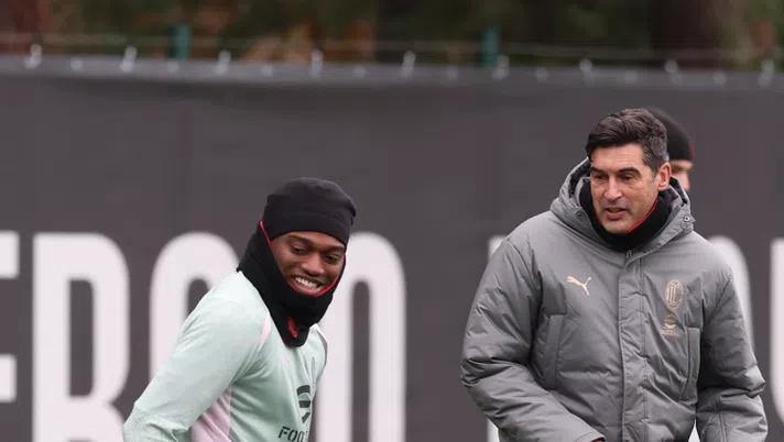 Paulo Fonseca AC Milan allenamento Milanello Leao