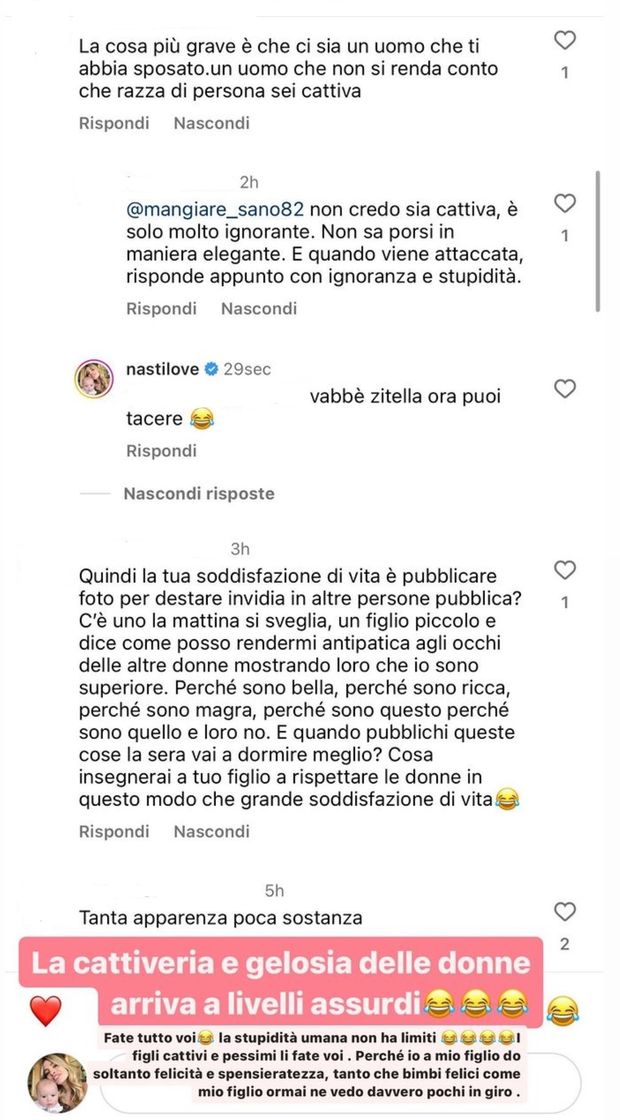 Chiara Nasti, ennesima lite social con gli haters: “Pessimi, mi soffrite anche il figlio”- immagine 2