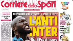 PRIMA PAGINA CORRIERE DELLO SPORT OGGI: “Il Napoli di Conte, l’anti-Inter”