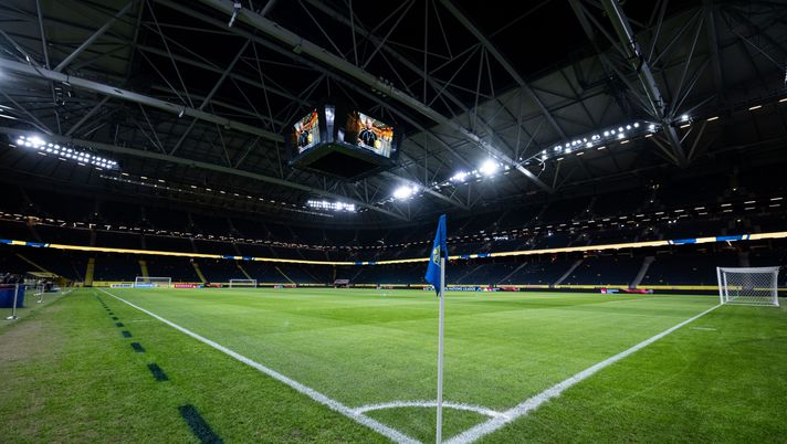 SOLNA, SWEDEN - NOVEMBER 16: A general view of the Strawberry Arena before the UEFA Nations League 2024/25 League C Group C1 match between Sweden and Slovakia at Strawberry Arena on November 16, 2024 in Solna, Sweden. (Photo by Michael Campanella/Getty Images) Svezia Polonia dove vedere