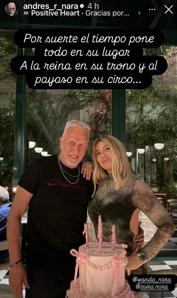 Il padre di Wanda Nara punge Icardi? “Alla regina il suo trono, al clown il suo circo”- immagine 3