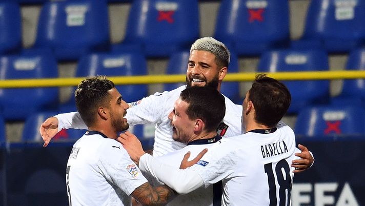 SARAJEVO, BOSNIA AND HERZEGOVINA - NOVEMBER 18: Andrea Belotti of Italy celebrates after scoring the opening goal during the UEFA Nations League group stage match between Bosnia-Herzegovina and Italy at Stadion Grbavica on November 18, 2020 in Sarajevo, Bosnia and Herzegovina. (Photo by Claudio Villa/Getty Images) Acerbi: “Voglio vincere la Nations League. Mondiale perso colpa nostra” - immagine 1