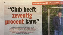 Dal Belgio: “Il Club Brugge ha il 70% di possibilità di arrivare in finale”