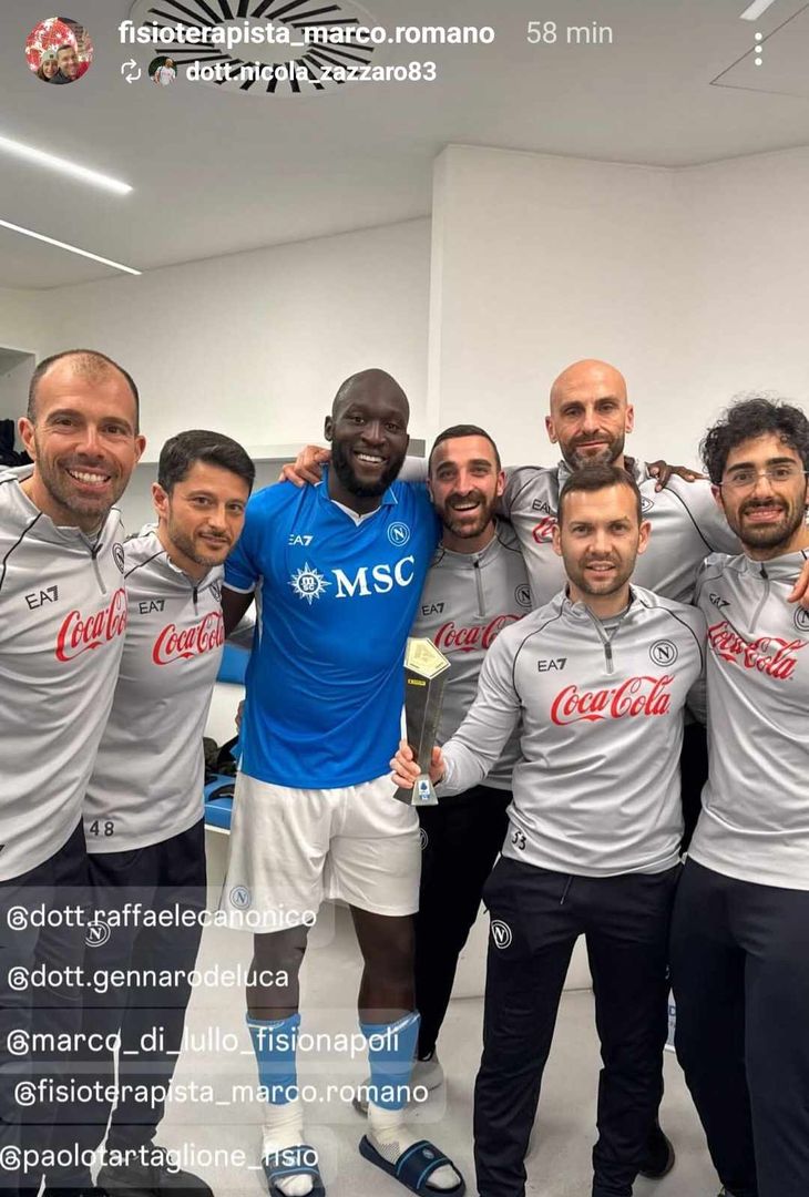 GALLERY Lukaku man of the match: Big Rom festeggia con lo staff medico - immagine 2
