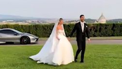 VIDEO / Matrimonio Chiara Nasti-Zaccagni: l’arrivo in Ferrari al ricevimento