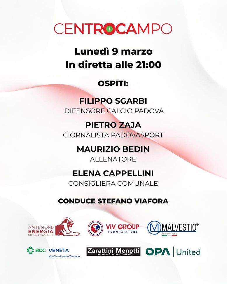 Stasera live con Centrocampo: ospiti e temi della puntata di lunedì 9 marzo- immagine 2