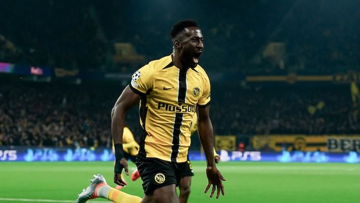 BERN, SWITZERLAND - NOVEMBER 26: Silvere Ganvoula of BSC Young Boys celebrates scoring his team's first goal during the UEFA Champions League 2024/25 League Phase MD5 match between BSC Young Boys and Atalanta BC at Stadion Wankdorf on November 26, 2024 in Bern, Switzerland. (Photo by Daniela Porcelli/Getty Images) UFFICIALE – Monza, nuovo acquisto in attacco: arriva Ganvoula dallo Young Boys - immagine 1