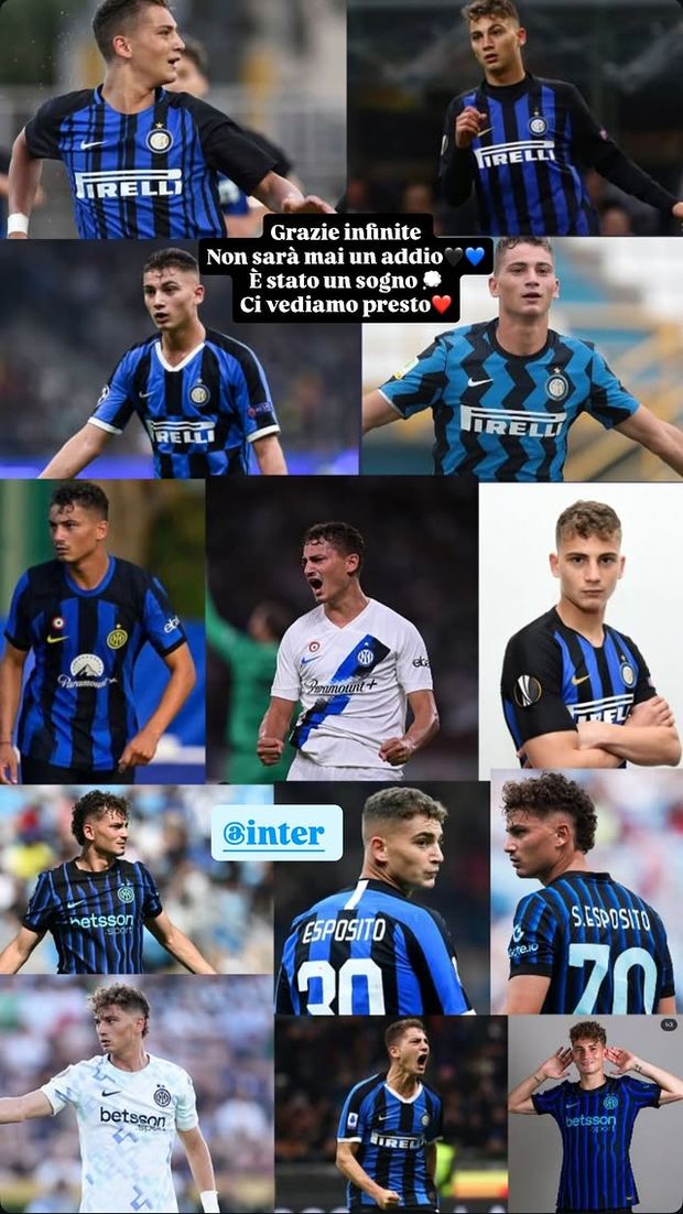 Sebastiano Esposito e il saluto al mondo Inter: “È stato un sogno, non sarà mai un addio”- immagine 2