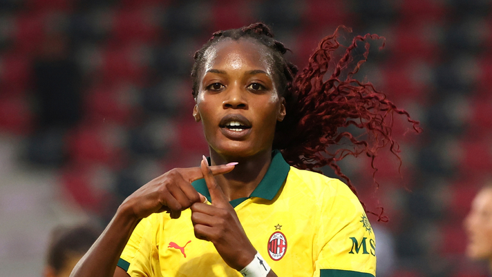 Evelyn Ijeh, calciatrice del Milan Femminile (getty images) Il Milan Femminile di Bakker dilaga contro la Lazio e vince per 4-2