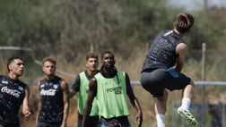 Allenamento alla vigilia dell’esordio in campionato, il lavoro svolto con Conte