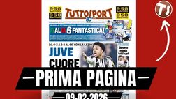 Prima pagina Tuttosport: “Juve, cuore e rabbia: da 0-2 a 2-2 al 96′ con la Lazio”