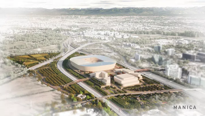 Nuovo stadio Milan San Donato rendering (ACMilan)