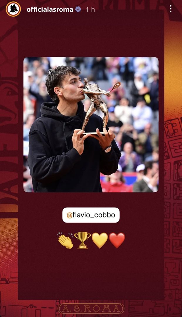 Cobolli vince l’Atp Amburgo: arrivano le congratulazioni della Roma- immagine 2