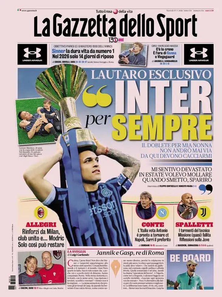Le prime pagine dei quotidiani sportivi: “Juve e Napoli, ribaltone”- immagine 2