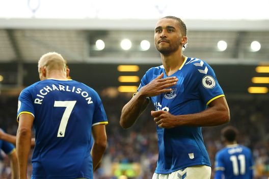 Il centravanti festeggia un gol in Premier (Photo by Chris Brunskill/Getty Images) Calvrt-Lewin lascia l’Everton dopo nove anni- immagine 2