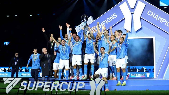 Supercoppa Italiana, il Napoli batte 2-0 il Bologna e si aggiudica il trofeo