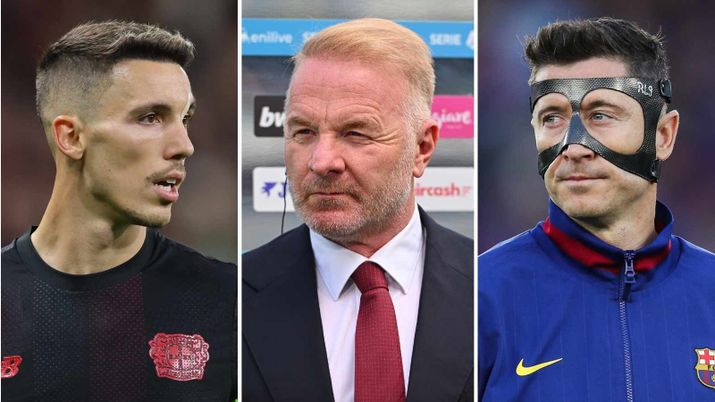 Alejandro Grimaldo, Igli Tare e Robert Lewandowski (calciomrecato AC Milan)