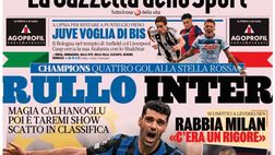 PRIMA PAGINA GAZZETTA DELLO SPORT OGGI: “Rullo Inter”