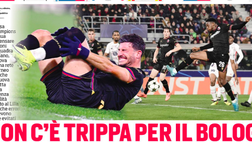 Bologna ancora sconfitto in Champions: le prime pagine dei giornali