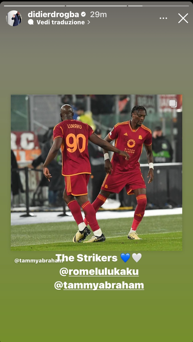 Instagram, Drogba esalta gli ex Chelsea Abraham e Lukaku- immagine 2