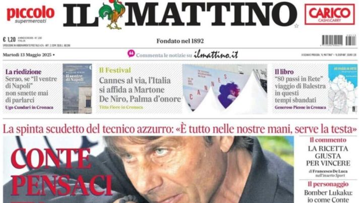 prima pagina il mattino oggi