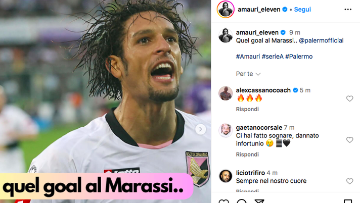 FOTO Palermo, Amauri ricorda il suo gol di testa a “Marassi”: quel 3-3… Amauri