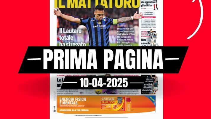 Prima pagina Corriere dello Sport: tanta Italia nel calcio europeo Prima pagina Corriere dello Sport: tanta Italia nel calcio europeo