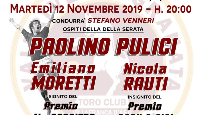 Toro Club Valtriversa Granata: il 12 novembre la cena sociale con Pulici - immagine 1
