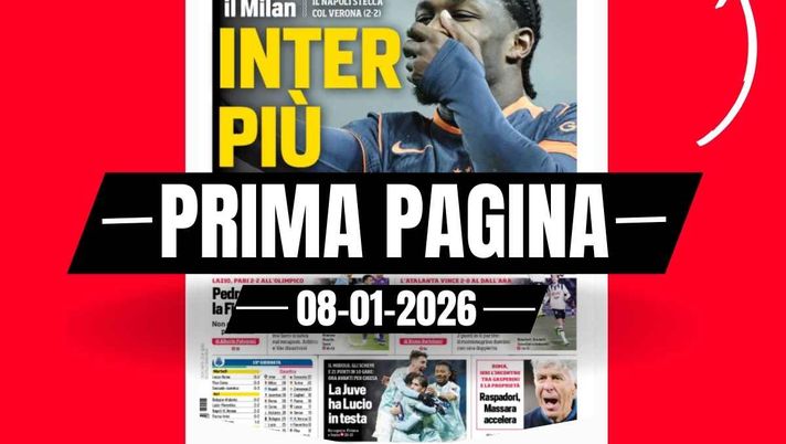 Prima pagina Corriere dello Sport: l'Inter va, il Napoli frena
