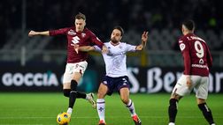Torino-Fiorentina 0-0 al 45′: Sanabria se ne mangia due, espulso Ricci