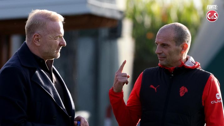 Igli Tare e Massimiliano Allegri, direttore sportivo e allenatore del Milan, possono lasciare a fine stagione