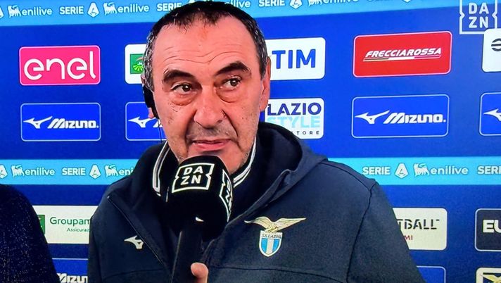 Zero polemiche al triplice fischio del 'big match' dell'Olimpico per Sarri, tecnico della Lazio: l'intervista completa ai microfoni di Dazn. sarri lazio