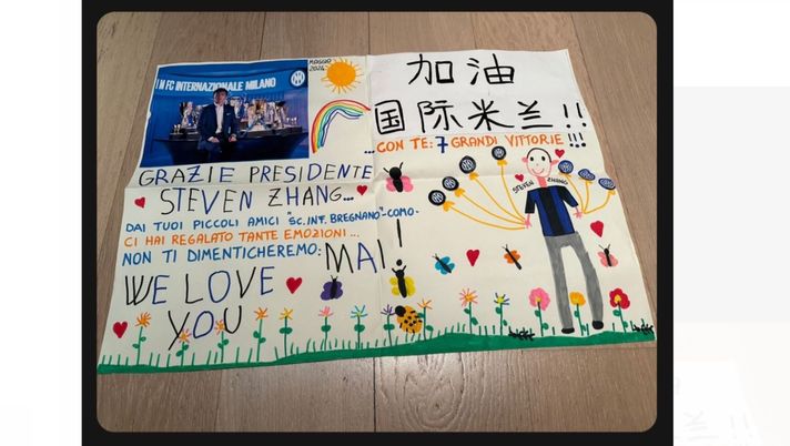 Inter, alcuni bimbi scrivono a Zhang: “Con te grandi vittorie, non ti dimenticheremo mai” - immagine 1