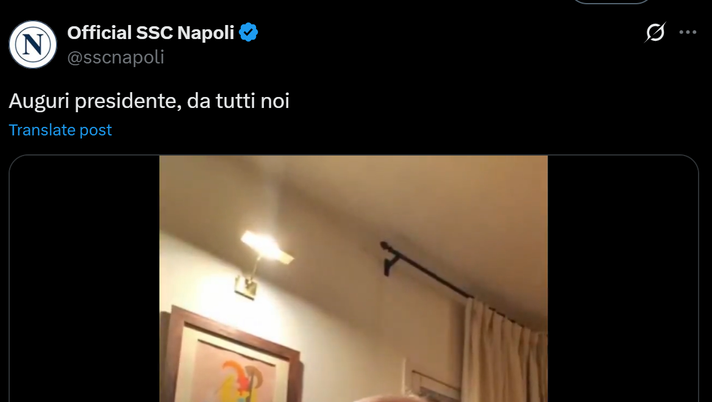 76 anni per De Laurentiis, il Napoli lo festeggia con un emozionante video collettivo - immagine 1