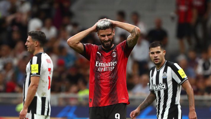 Olivier Giroud AC Milan Milan-Newcastle 0-0 Champions League 2023-2024
