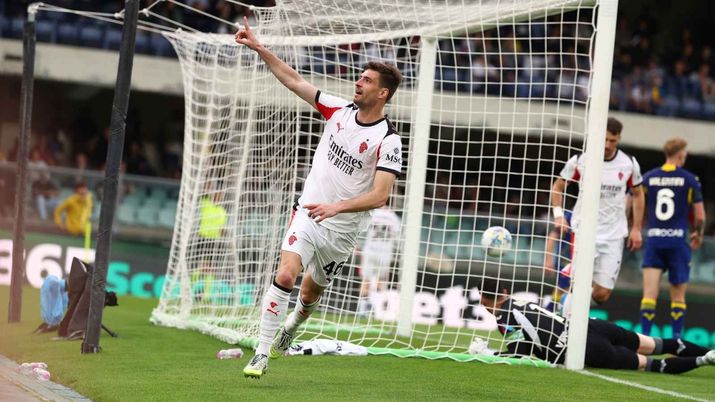 Gol annullato a Matteo Gabbia difensore AC Milan sul campo dell'Hellas Verona