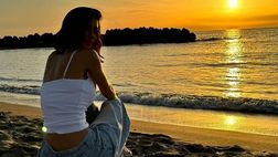 Federica Nargi sul lungomare di Fregene: “Un frammento di cuore che resta sempre qui”